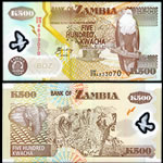 2003-06 Zambia P43 500 Kwacha Banknote