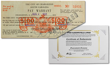 Great Depression Pay Warrant