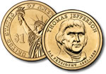 2007-D Thomas Jefferson Presidential Dollar Coin