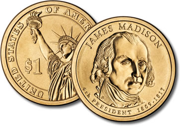 2007-P James Madison Presidential Dollar Coin