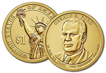 2016-D Gerald Ford Presidential Dollar Coin