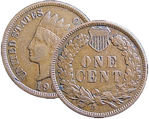 CJ-1 Indian Head Cent - Late 1800s to 1909