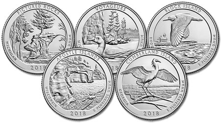 2018 National Park Quarter Set - P and D