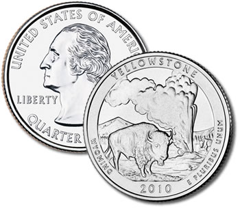 2010-D Yellowstone National Park Quarter - Uncirculated