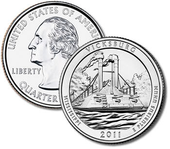 2011-D Vicksburg National Military Park Quarter - Uncirculated