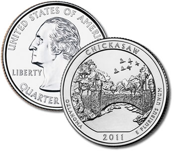 2011-P Chickasaw National Recreation Area Quarter - Uncirculated