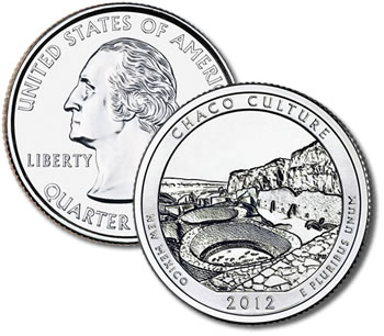 2012-P Chaco Culture National Historical Park Quarter - Uncirculated