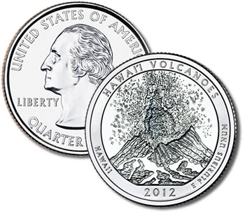 2012-D Hawaii Volcanoes National Park Quarter - Uncirculated