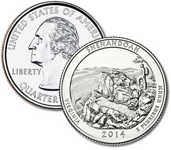 2014-P Shenandoah National Park Quarter - Uncirculated