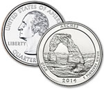 2014-P Arches National Park Quarter - Uncirculated