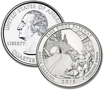 2015-P Blue Ridge Parkway Quarter - Uncirculated