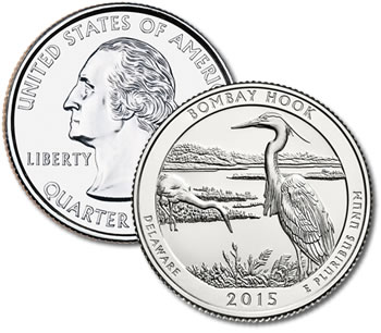 2015-P Bombay Hook National Wildlife Refuge Quarter - Uncirculated