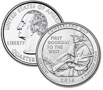 2016-P Cumberland Gap National Historical Park Quarter - Uncirculated