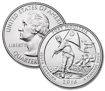 2016-P Fort Moultrie National Monument Quarter - Uncirculated
