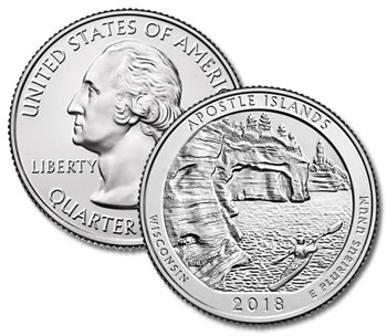 2018-D Apostle Islands National Park Quarter - Uncirculated