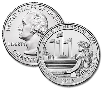 2019-P American Memorial Park Quarter - Uncirculated