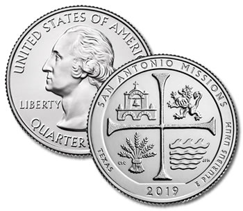 2019-D U.S. San Antonio Missions National Historical Park Quarter - Uncirculated