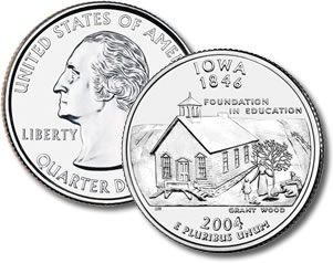 2004-P Iowa Statehood Quarter