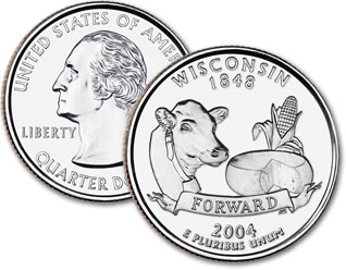 2004-P Wisconsin Statehood Quarter