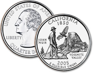 2005-P California Statehood Quarter