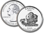 2005-D Kansas Statehood Quarter