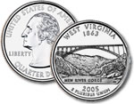 2005-D West Virginia Statehood Quarter