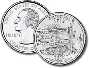 2008-D Arizona Statehood Quarter