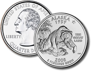 2008-D Alaska Statehood Quarter