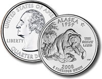 2008-D Alaska Statehood Quarter