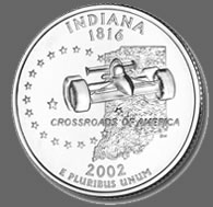 2002-P Indiana State Quarter